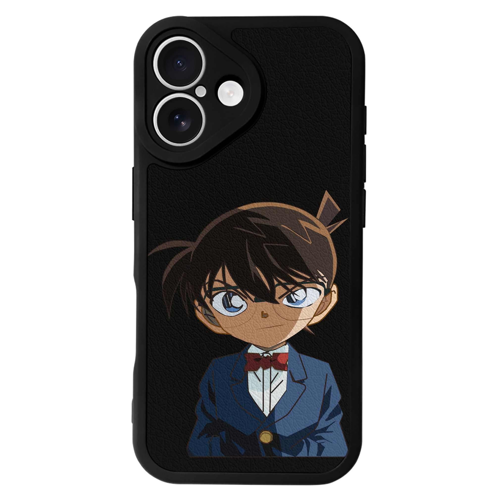 （画像用） 名探偵コナン 江戸川 コナン Detective Conan Conan Edogawa 【iPhone 16シリーズ対応】シリコンスマホケース（レザー調） 材質：シリコン